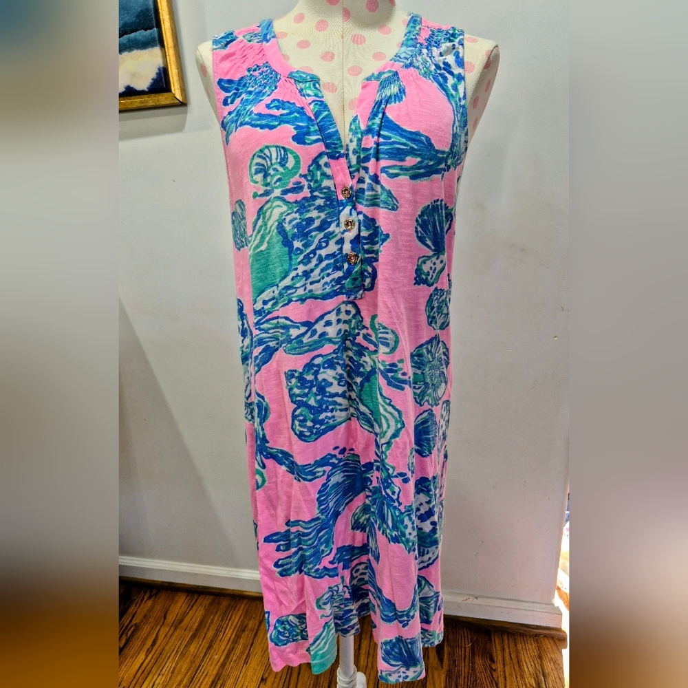 Lilly Pulitzer Essie Seashell Tank Dress SIZE M